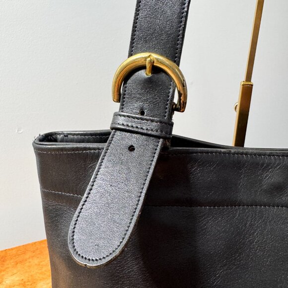 COACH SOHO WAVERLY Tote Bag Vintage Leather Black 4140 - Picture 3 of 12